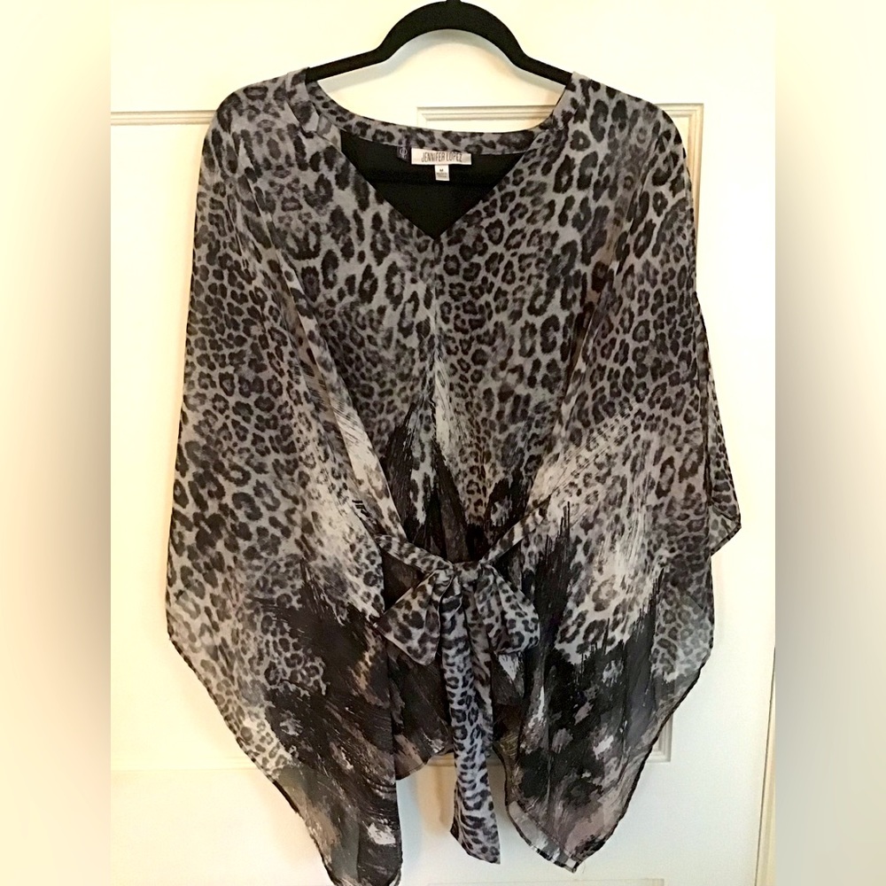 Jennifer Lopez Animal print top